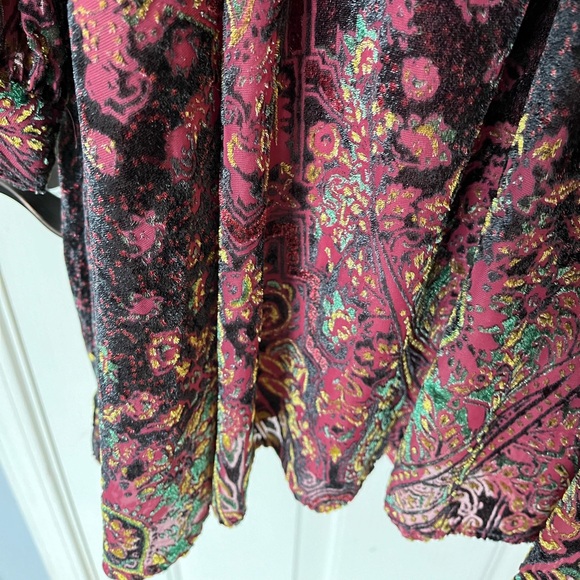 EC Gorgeous Crushed Velvet Accent Free People Dress M - Picture 3 of 8